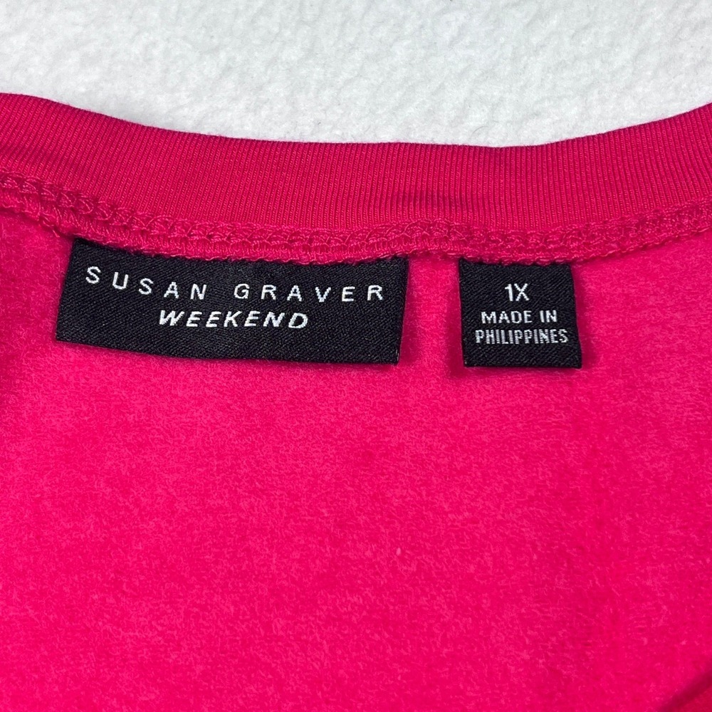 Susan Graver Fuchsia Long Sleeve Tunic with Pockets - Picture 4 of 7
